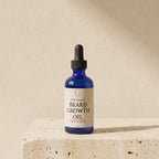 Pure Wash beard growth oil bottle with dropper, showcasing the beard oil for promoting fuller, healthier beard growth.