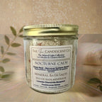 Nocturne Calm mineral soak bath salts by The InnerCandescent Co with magnesium and minerals for relaxing foot soaks.