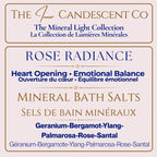 Luxury mineral bath soak gift set from The InnerCandescent Co with six rose-scented mineral soak pouches, perfect for relaxation.