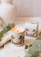 Alpes reusable candle in an 8oz glass jar by Mimi & August, with a natural wax finish and minimalist design.