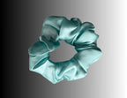 Silk Hair Scrunchie Aqua