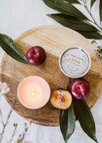 Mimi & August Artea reusable soy candle in a 3oz jar, with a minimalist design and natural wax finish.