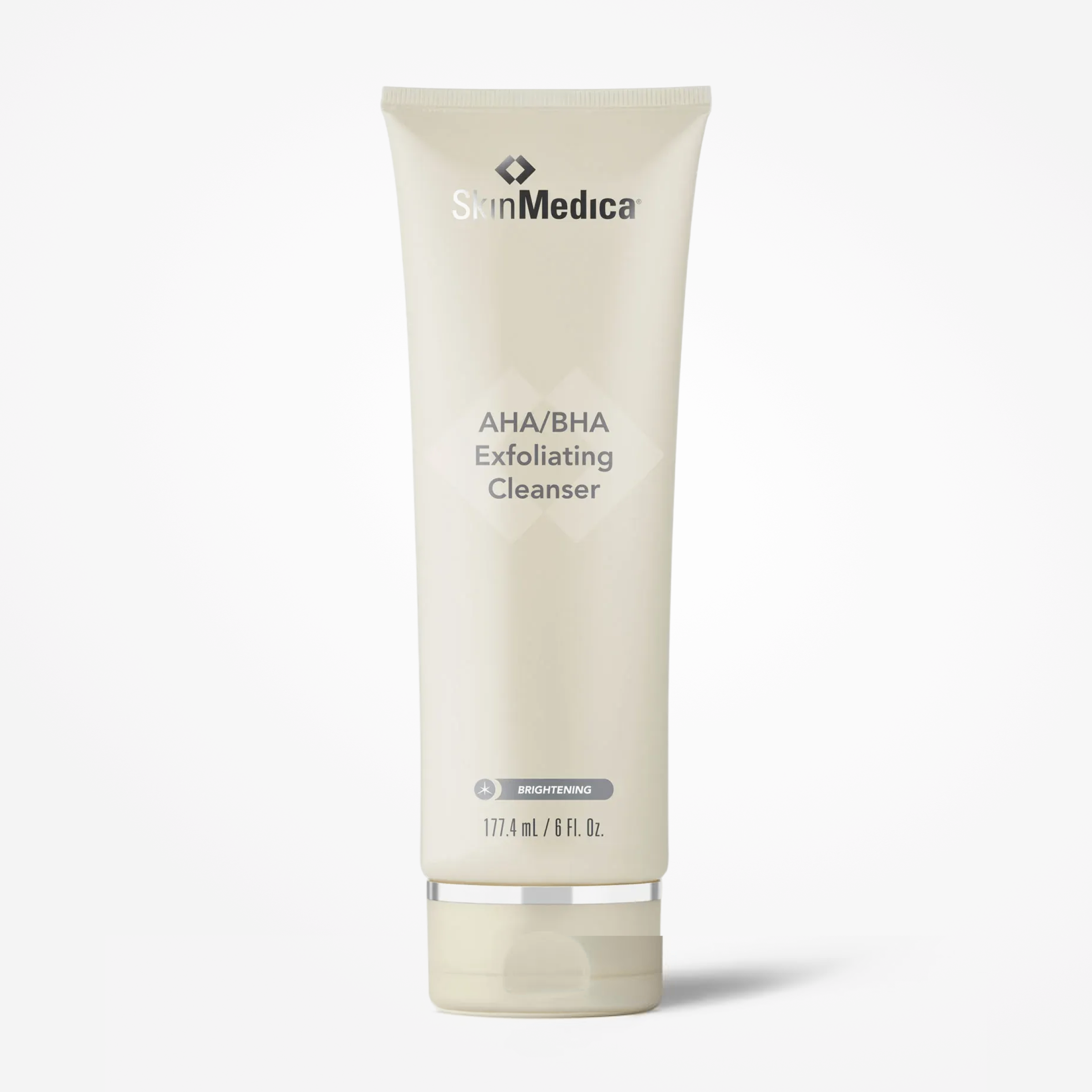 Wedoskin SkinMedica AHA/BHA exfoliating cleanser in a pump bottle, showing the product label on the front.