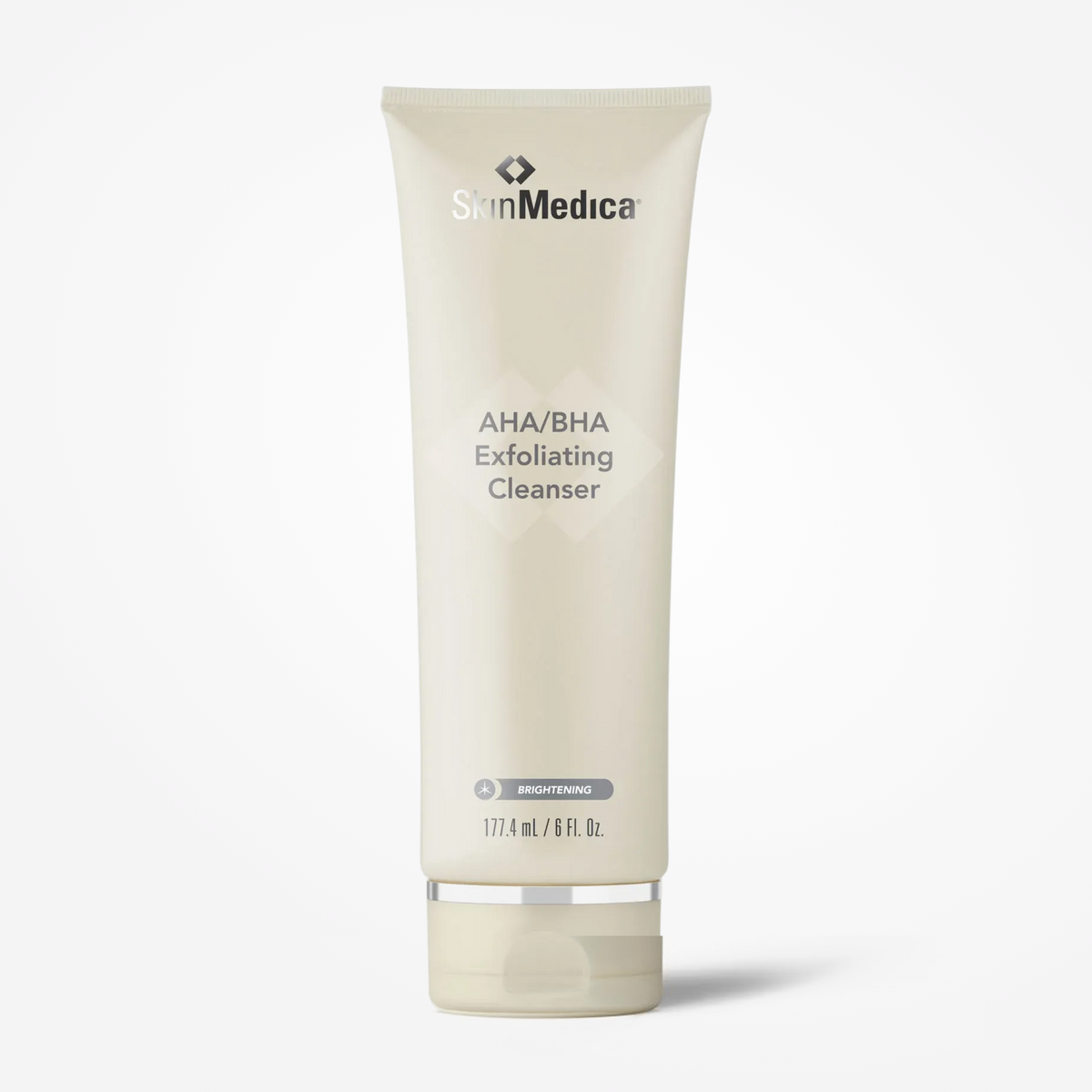 Wedoskin SkinMedica AHA/BHA exfoliating cleanser in a pump bottle, showing the product label on the front.