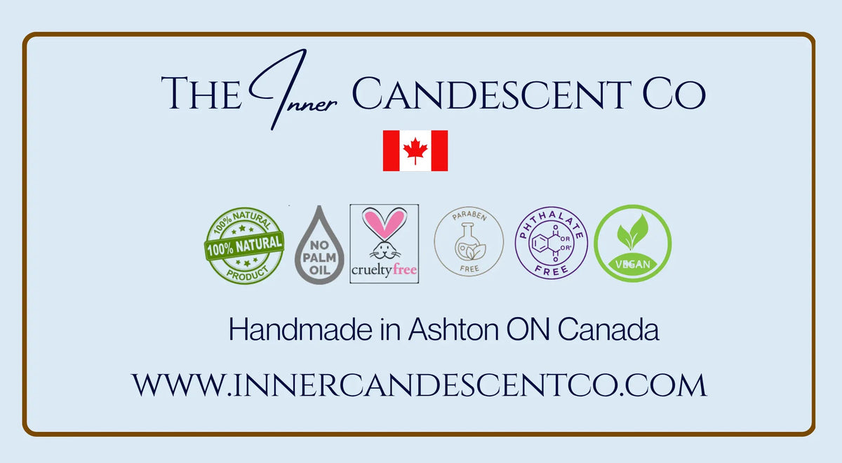 Handmade Golden Cedar soap bar from The InnerCandescent Co with natural cedar scent and back label detail.