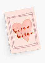 Bisou Bisou greeting card from Mimi & August featuring a charming design for special notes and well wishes.