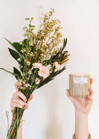 Botanica 11oz reusable candle by Mimi & August with a minimalist design and natural botanical label.