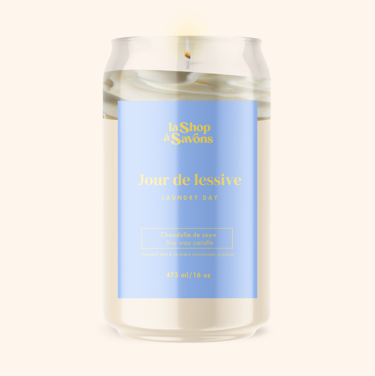 Chandelle de soya 16 oz - Jour de lessive