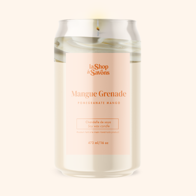 Chandelle de soya 16 oz - Mangue Grenade