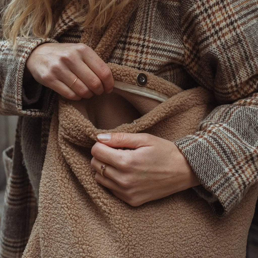 Reusable teddy fabric tote bag by Dans Le Sac, featuring soft plush material and spacious design for everyday use.