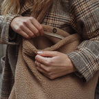 Reusable teddy fabric tote bag by Dans Le Sac, featuring soft plush material and spacious design for everyday use.