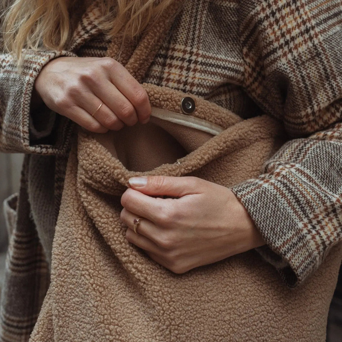 Reusable teddy fabric tote bag by Dans Le Sac, featuring soft plush material and spacious design for everyday use.