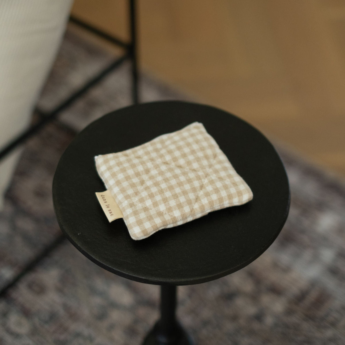 Reusable cotton quilted wallet from Dans Le Sac, compact and stylish coin purse with a soft, padded texture.