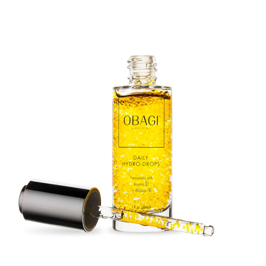 wedoskin Obagi Daily Hydro Drops Facial Serum bottle with dropper, lightweight hydrating serum for skin moisture and glow