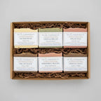 Handmade Solar Sage citrus herbal essential oil soap bar by The InnerCandescent Co, showing the soap's textured surface and natural ingredients.