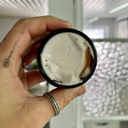 Creamy face night cream with bakuchiol and cranberry from La Sultana Savonnerie, natural skincare product in a jar.