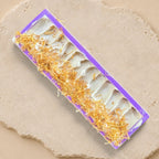 Gentle soap bar with bee wax, turmeric, and calendula by La Sultana Savonnerie, natural handcrafted soap in a full view.