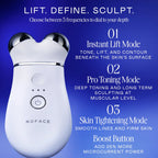 NuFACE Trinity+ Smart Advanced Facial Toning Kit - Microcurrent Device for Lifted, Toned & Sculpted Skin