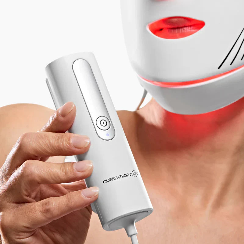 CurrentBody Skin LED Light Therapy Mask Series 2 with red and near-infrared lights for anti-aging and wrinkle reduction.