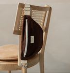 Reusable zippered corduroy waist bag from Dans Le Sac in espresso color, with a compact and stylish design.