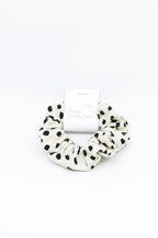Hair Scrunchie - Cream Dots