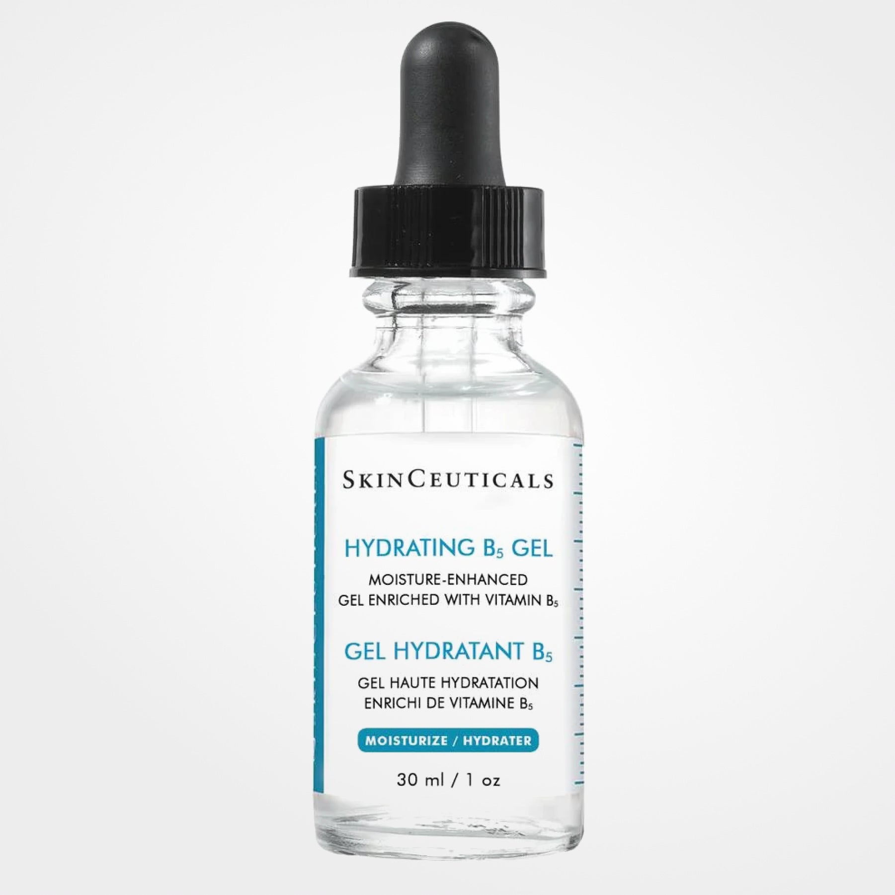 SkinCeuticals Hydrating B5 Gel serum in a clear jar, showcasing the lightweight, hydrating gel formula for skin moisture.