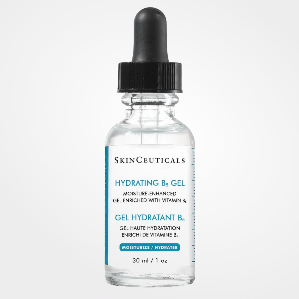 SkinCeuticals Hydrating B5 Gel serum in a clear jar, showcasing the lightweight, hydrating gel formula for skin moisture.