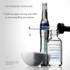 Application of SkinCeuticals Hydrating B5 Gel on clean skin, showing its lightweight, transparent serum texture for hydration.
