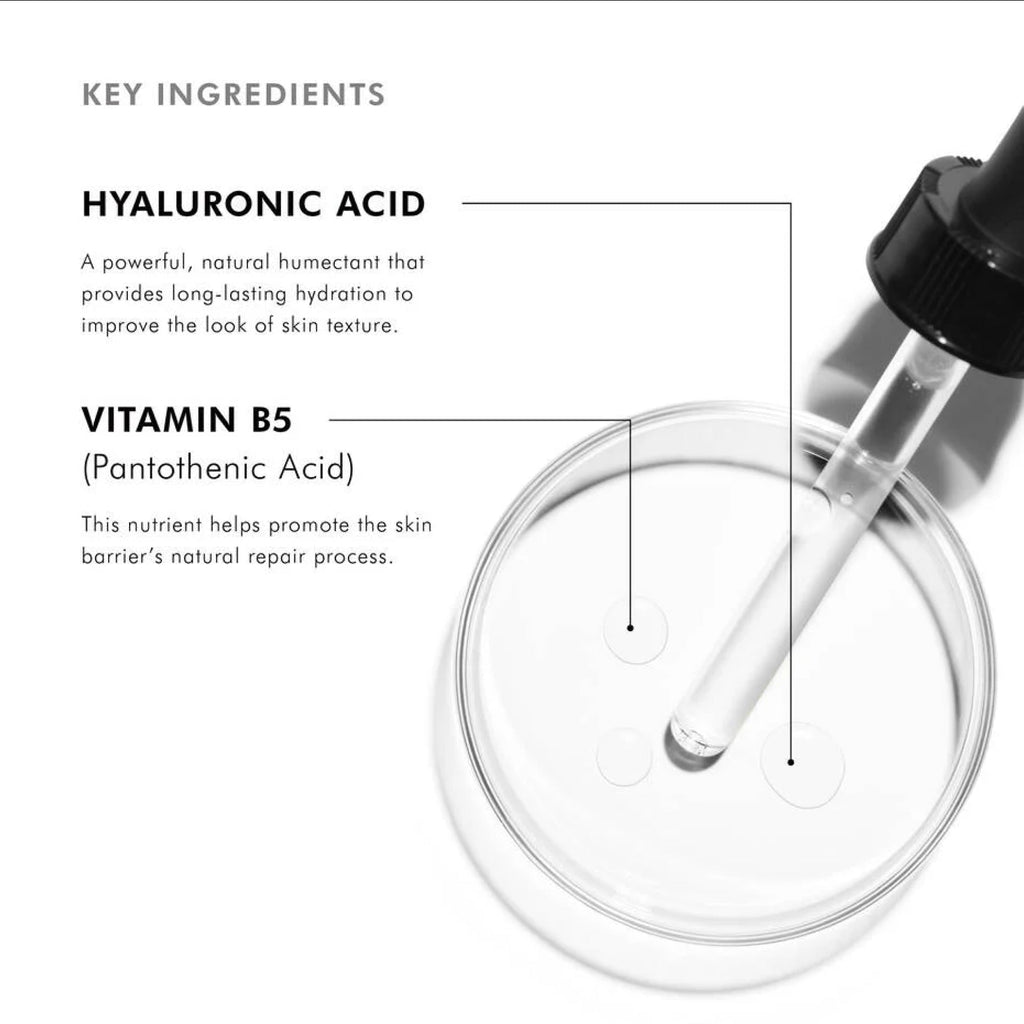 SkinCeuticals Hydrating B5 Gel serum with transparent gel texture and ingredient list, designed for skin hydration and revitalization.