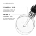 SkinCeuticals Hydrating B5 Gel serum with transparent gel texture and ingredient list, designed for skin hydration and revitalization.