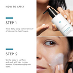 SkinCeuticals Gentle Cleanser in a cream formula, shown with hands applying the gentle cleanser for face cleansing.