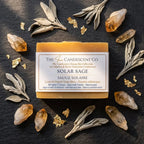 Handmade Solar Sage citrus herbal soap bar from The InnerCandescent Co, featuring a natural soap with herbal and citrus scent.