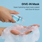 HYAKU Beauty & Living TORRIDEN Dive In Low Molecule Hyaluronic Acid Mask pack with 10 masks, 27ml each for deep hydration.