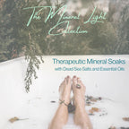 Mineral soak bath salts from The InnerCandescent Co's CELESTIAL GROUND collection, featuring magnesium and mineral-rich foot soak salts.