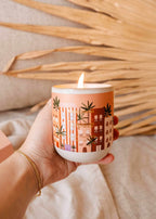 Topaze reusable candle in an 8oz glass container by Mimi & August, featuring a warm, inviting candle with a smooth finish.