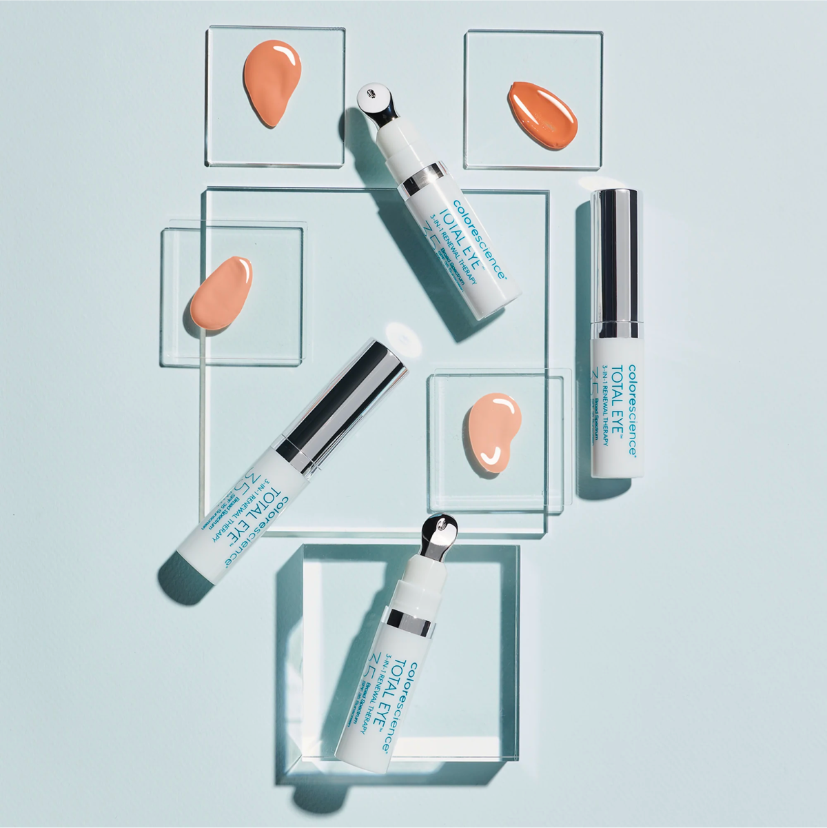 Wedoskin Colorescience Total Eye 3-In-1 Renewal Therapy SPF 35 with eyes, lips, and cheeks coverage in a sleek compact.