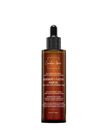 Canadian Grace Rosemary and Castor Hair Oil bottle with natural ingredients and applicator for scalp rejuvenation and hair growth.