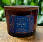 Whisper air element candle by The InnerCandescent Co featuring a 13 oz fresh coconut and apricot wax candle with a sleek design