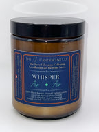 Whisper air element candle by The InnerCandescent Co featuring a sleek container and soft, airy design with a coconut apricot wax scent.