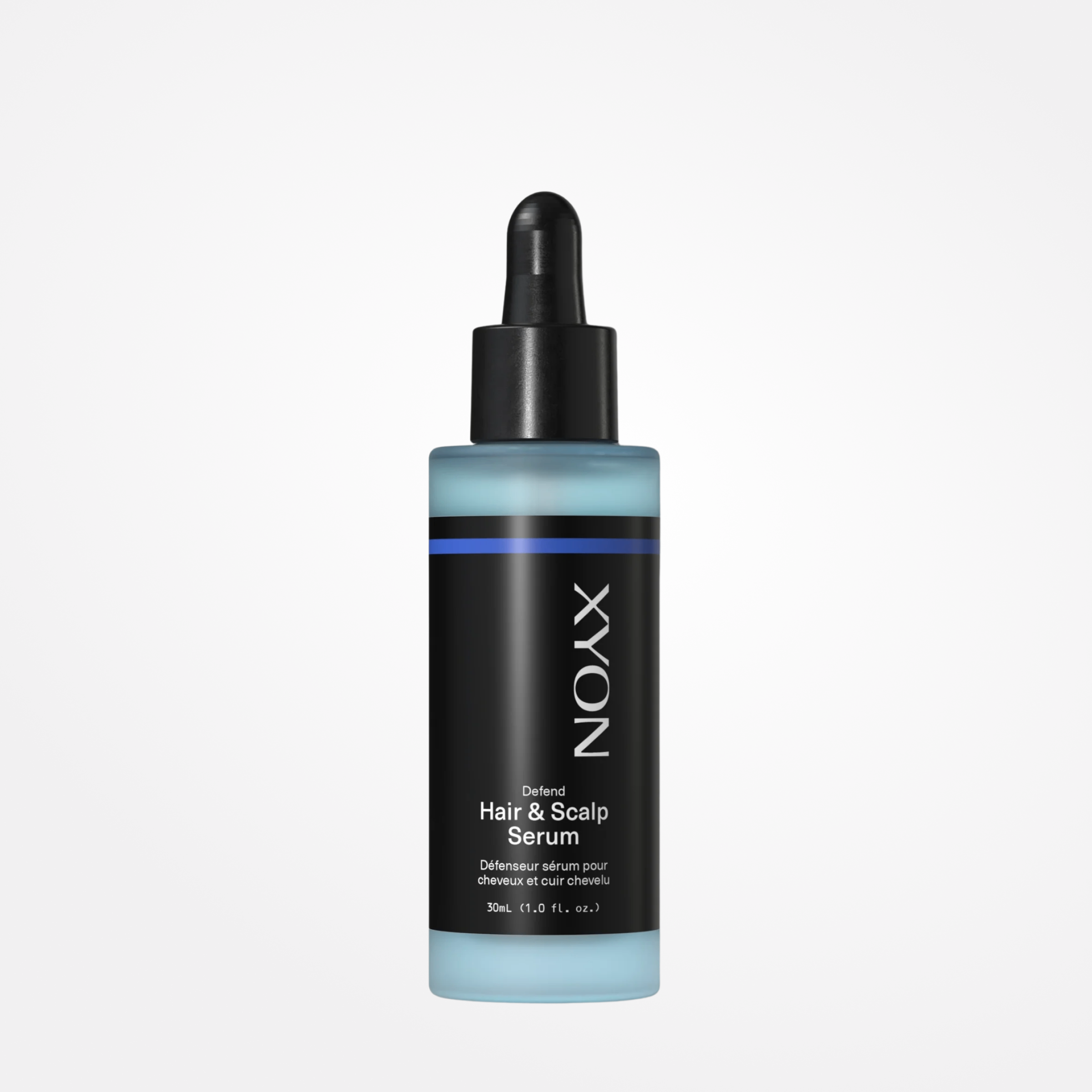 XYON Defend Hair & Scalp Serum for Men by wedoskin, 30ml, hair repair serum showing a sleek bottle with applicator.