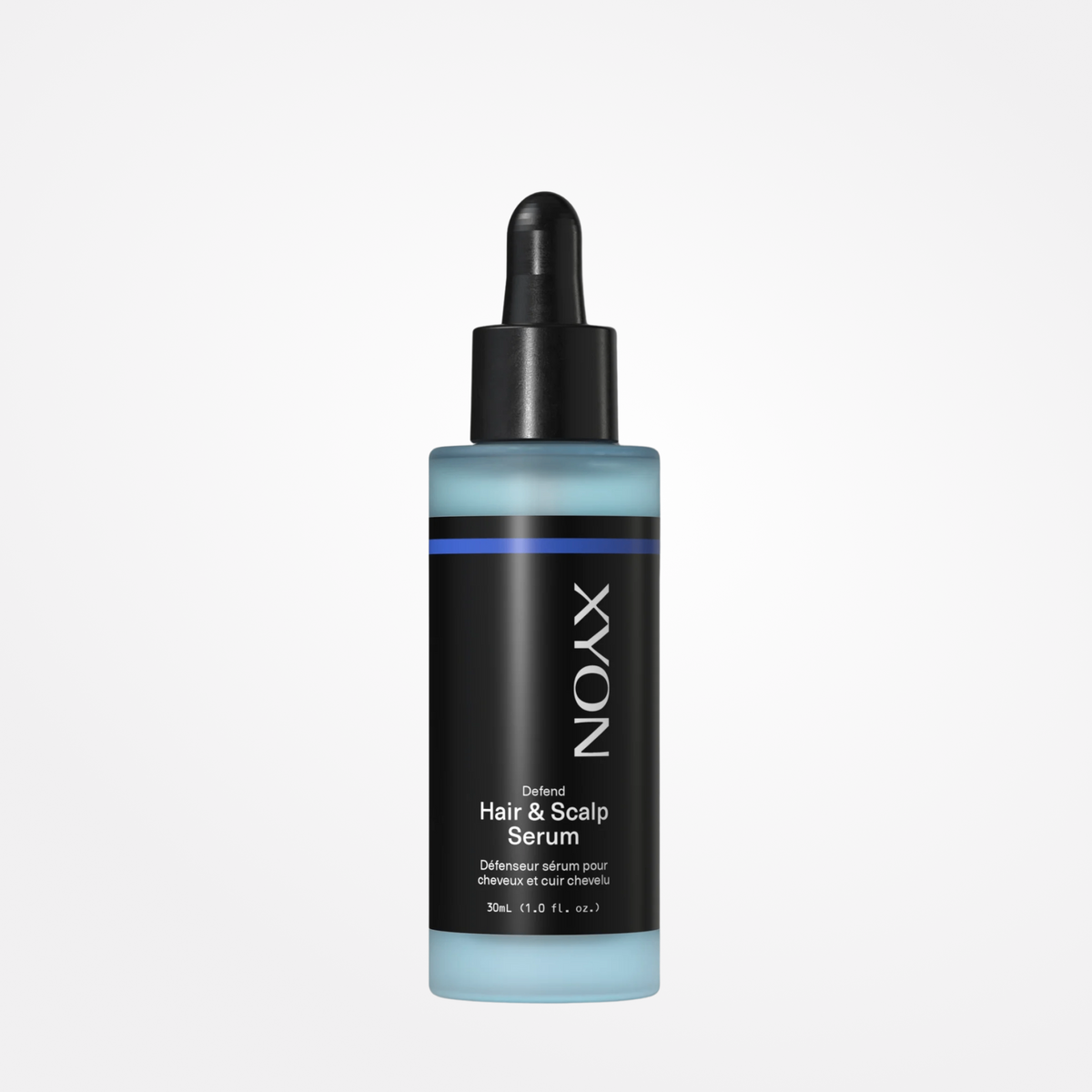 XYON Defend Hair & Scalp Serum for Men by wedoskin, 30ml, hair repair serum showing a sleek bottle with applicator.