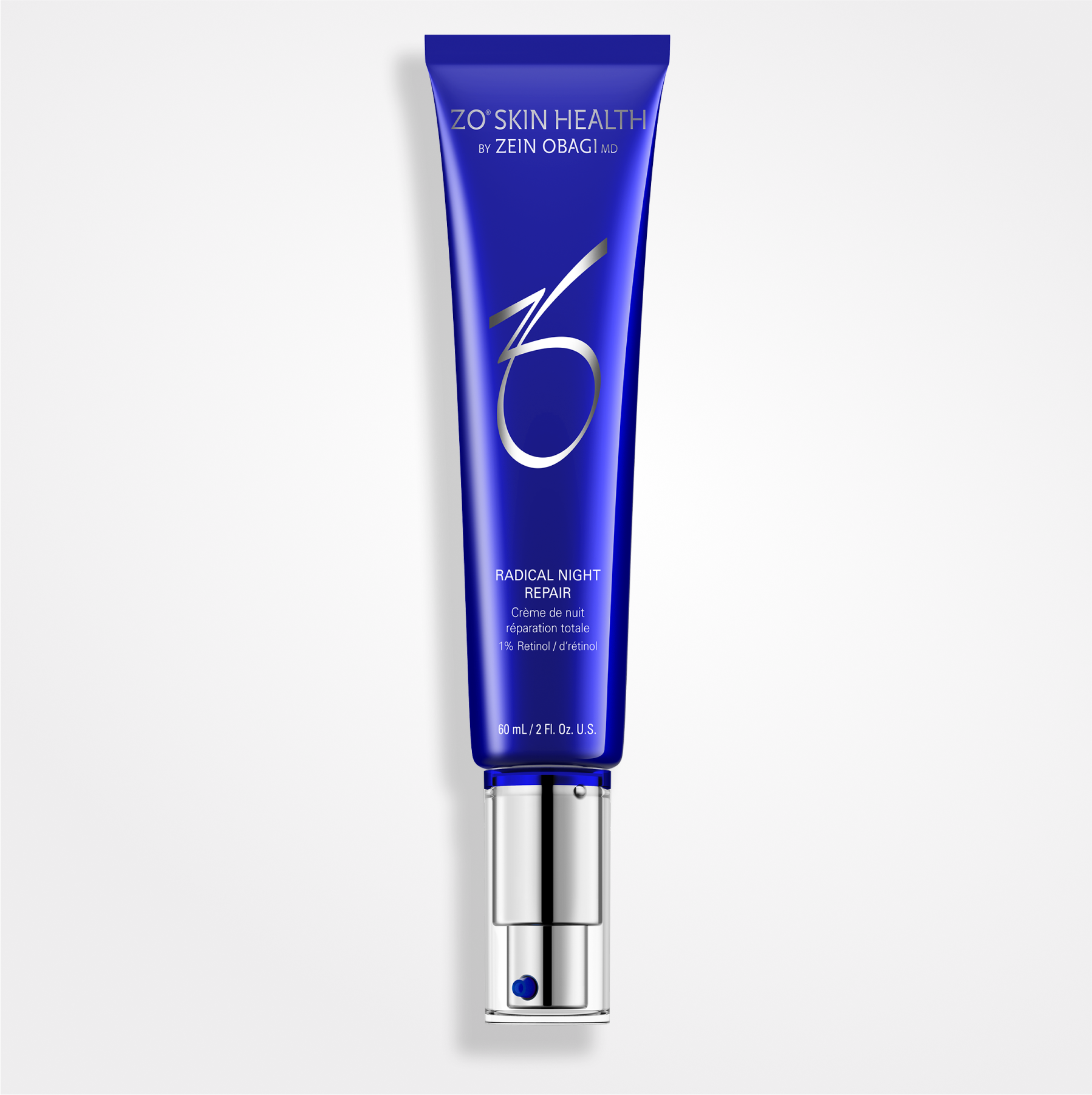 ZO Skin Health Radical Night Repair retinol cream in a sleek jar, designed for nighttime skin rejuvenation and repair.