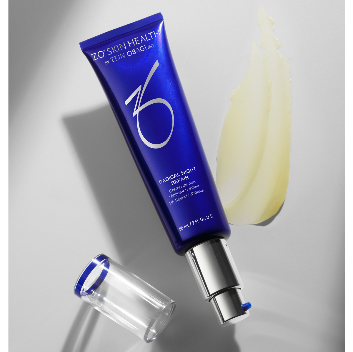 wedoskin ZO Skin Health Radical Night Repair retinol product bottle with sleek packaging and product label visible.