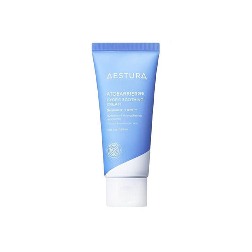 Lakinza K-beauty AESTURA Atobarrier 365 Hydro Soothing Cream in a 60ml jar, showing the creamy texture and packaging.