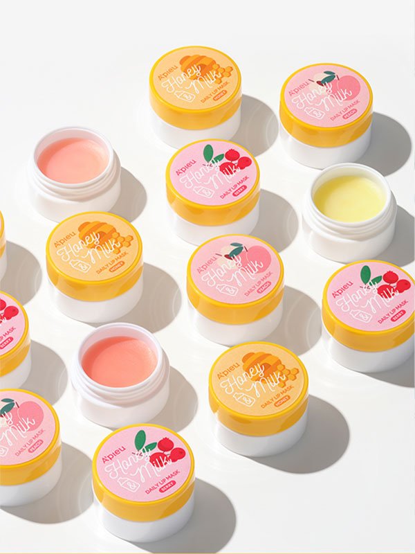 APIEU Honey & Milk Daily Lip Mask by Lakinza, a Korean skincare lip treatment in a 6g container with honey and milk ingredients.