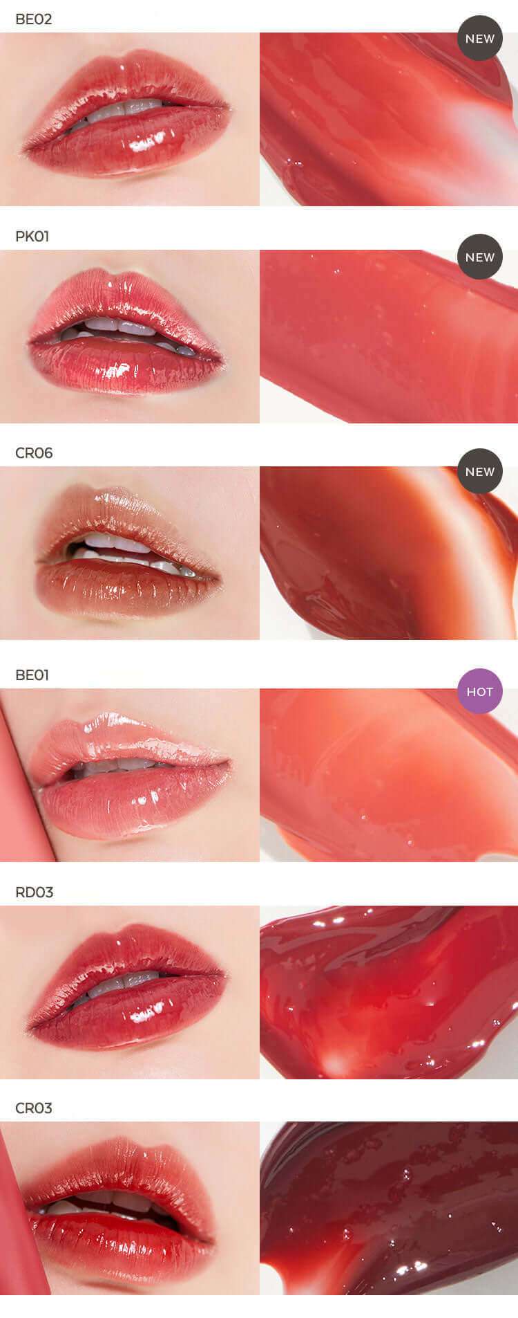 Lakinza APIEU Juicy Pang Tint 3.5g lip makeup with vibrant, glossy finish in a sleek tube, perfect for adding a pop of color.