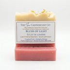 Handmade Pink Guava Tropical soap bar from The InnerCandescent Co with a soft pink hue and tropical scent.