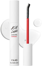 Lakinza K-beauty CLIO Kill Lash Mascara Remover 8.5g for eye makeup removal, featuring a small tube with applicator brush.