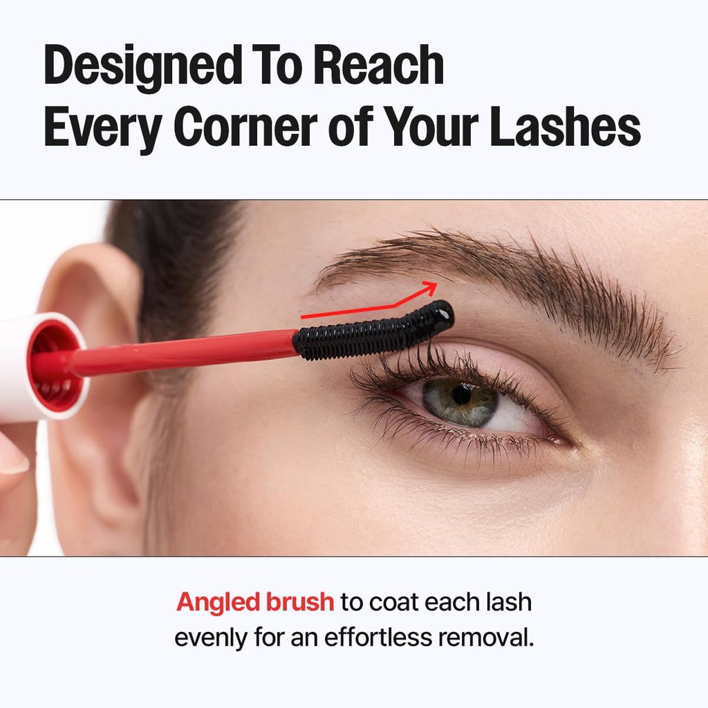 Lakinza K-beauty CLIO Kill Lash Mascara Remover 8.5g for eye makeup removal, featuring a clear bottle and applicator brush.