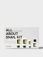 Lakinza COSRX All About Snail Kit trial set featuring snail mucous skincare products for hydration and skin repair.